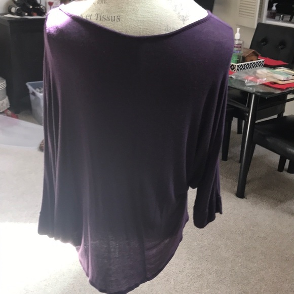 Purple Sheer Dolman Top - Picture 4 of 6